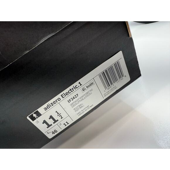 Adidas Adizero Electric.1 Mens Size 11.5 Football Cleats Gray Grey White IF2427 - Picture 8 of 11